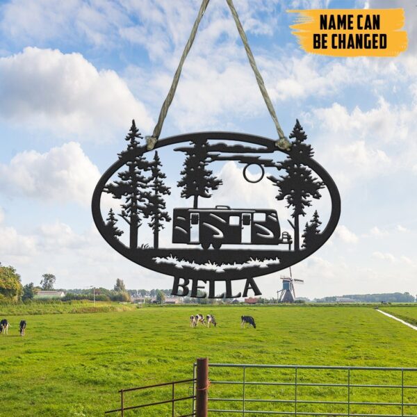 Gearhumans Gearhuman 3D Trailer Camper Custom Name Metal Sign GW190322 Metal Sign