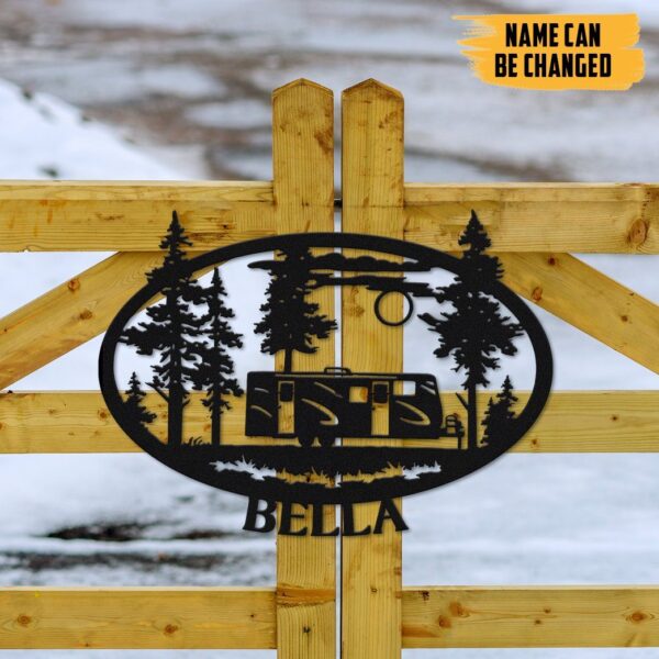 Gearhumans Gearhuman 3D Trailer Camper Custom Name Metal Sign GW190322 Metal Sign