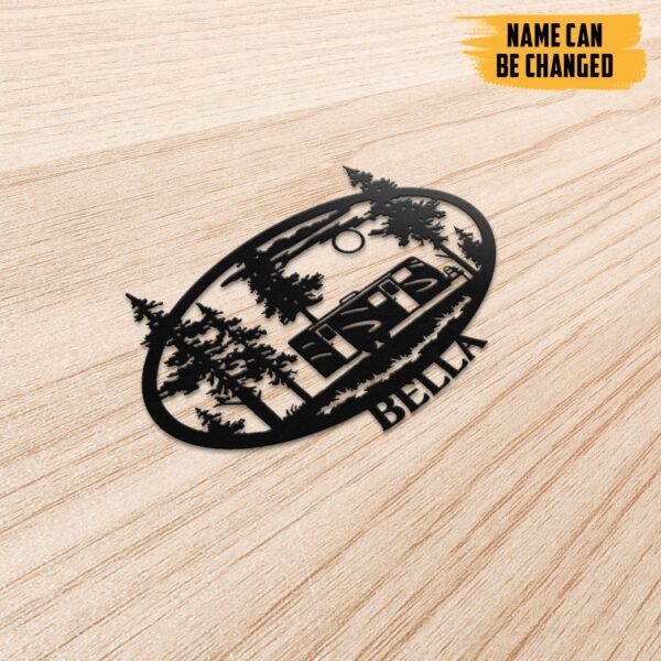 Gearhumans Gearhuman 3D Trailer Camper Custom Name Metal Sign GW190322 Metal Sign