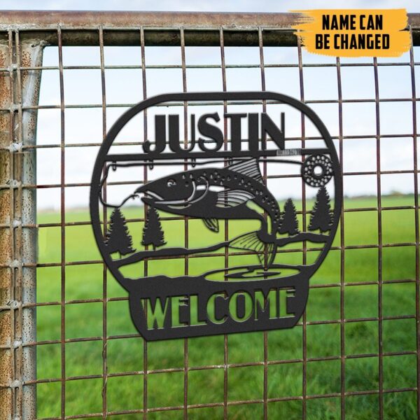 Gearhumans Gearhuman 3D Trout Hunting Welcome Custom Metal Sign GW190323 Metal Sign