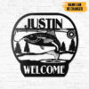Gearhumans Gearhuman 3D Trout Hunting Welcome Custom Metal Sign GW190323 Metal Sign Metal Sign XS(8'x8')