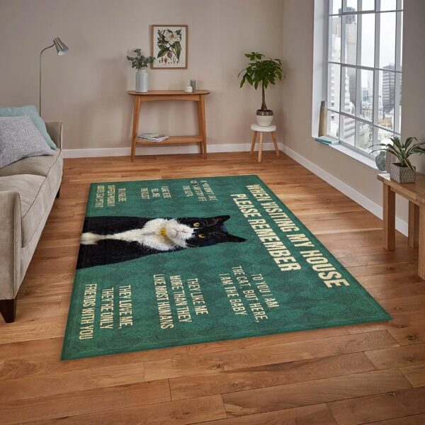 Gearhumans Gearhuman 3D Tuxedo Cat Carpet GV26039 Square Carpet