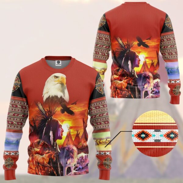 Gearhumans Gearhuman 3D Unique Native America Tshirt Hoodie Apparel GB180330 3D Apparel