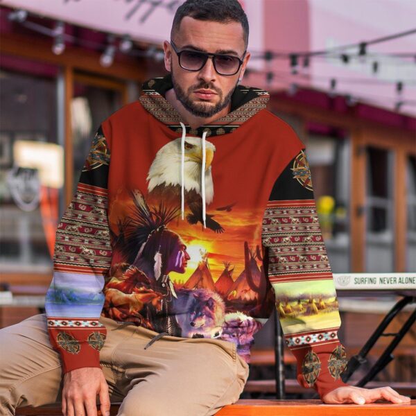 Gearhumans Gearhuman 3D Unique Native America Tshirt Hoodie Apparel GB180330 3D Apparel