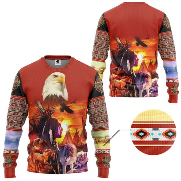Gearhumans Gearhuman 3D Unique Native America Tshirt Hoodie Apparel GB180330 3D Apparel