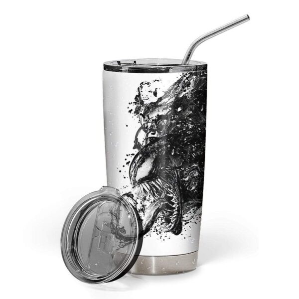 Gearhumans Gearhuman 3D Venom BW Custom Design Vacuum Insulated Tumbler GD110510 Tumbler 20oz