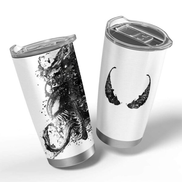 Gearhumans Gearhuman 3D Venom BW Custom Design Vacuum Insulated Tumbler GD110510 Tumbler