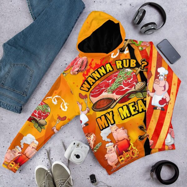 Gearhumans Gearhuman 3D Wanna Rub My Meat Tshirt Hoodie Apparel GB17037 3D Apparel