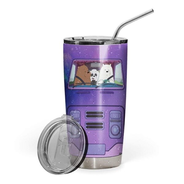 Gearhumans Gearhuman 3D We Bare Bears Custom Design Vacuum Insulated Tumbler GV05082 Tumbler 20oz