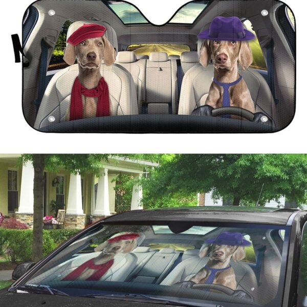 Gearhumans Gearhuman 3D Weimaraner Dog Auto Car Sunshade GV11039 Auto Sunshade