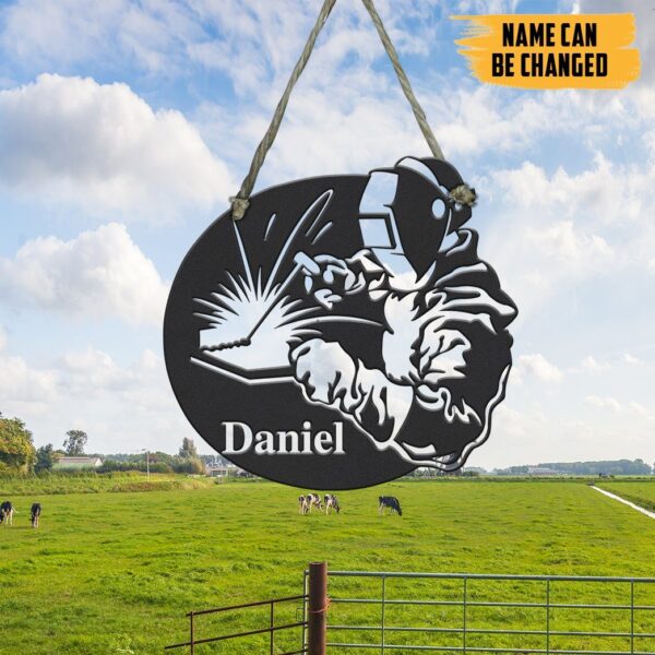 Gearhumans Gearhuman 3D Welder Custom Name Metal Carving Sign GB15032 Metal Sign