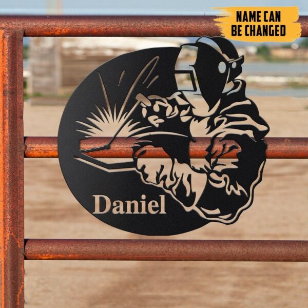 Gearhumans Gearhuman 3D Welder Custom Name Metal Carving Sign GB15032 Metal Sign