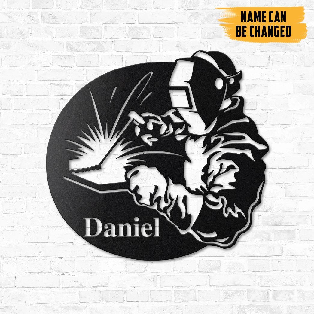 Gearhumans Gearhuman 3D Welder Custom Name Metal Carving Sign GB15032 Metal Sign Metal Sign XS(8'x8')