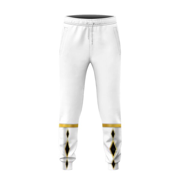 Gearhumans Gearhuman 3D White Ninja Mighty Morphin Power Rangers Custom Sweatpants Apparel GJ240313 Sweatpants