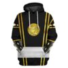Gearhumans Gearhuman 3D White Ninja Mighty Morphin Power Rangers Custom Tshirt Hoodie Apparel GJ24037 3D Apparel Hoodie S