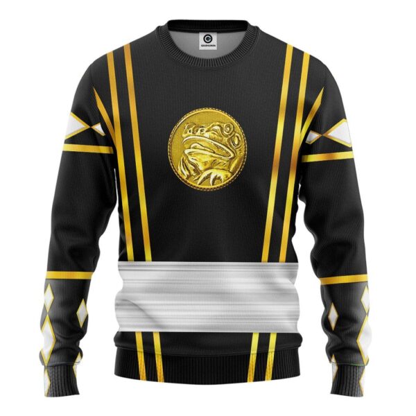 Gearhumans Gearhuman 3D White Ninja Mighty Morphin Power Rangers Custom Tshirt Hoodie Apparel GJ24037 3D Apparel Long Sleeve S