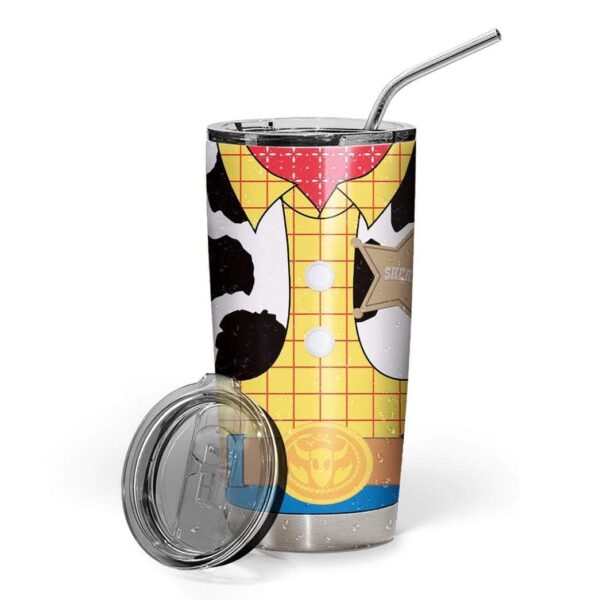 Gearhumans Gearhuman 3D Woody Toy Story Glitter Custom Design Vacuum Insulated Tumbler GL18055 Tumbler 20oz