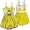 Gearhumans Gearhuman 3D Yellow Mighty Morphin Power Ranger Custom Romper GW010412 Rompers Rompers S