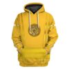 Gearhumans Gearhuman 3D Yellow Ninja Mighty Morphin Power Rangers CustomTshirt Hoodie Apparel GJ24034 3D Apparel Hoodie S