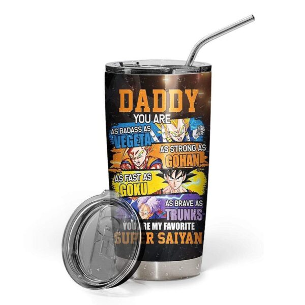 Gearhumans Gearhuman 3D You Are My Favourite Super Saiyan Custom Design Vacuum Insulated Glitter Tumbler GH250519 Glitter Tumbler 20oz/Glitter