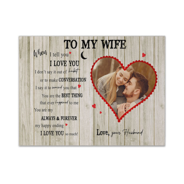 Gearhumans 3D To My Wife You Are The Best Thing Custom Photo Custom Name Canvas