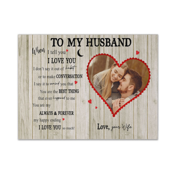 Gearhumans 3D To My Husband You Are The Best Thing Custom Photo Custom Name Canvas
