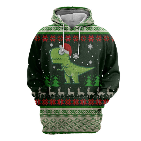 Gearhumans Dinosaur Christmas - 3D All Over Printed Shirt