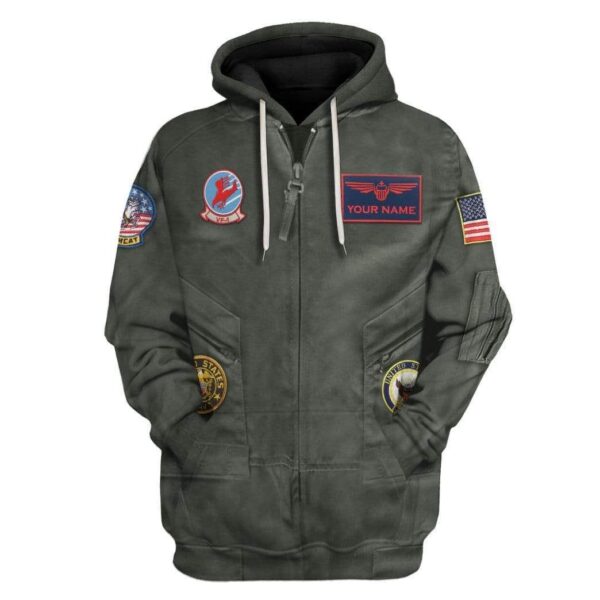 Cosplay Top Gun Pete Maverick Mitchell Custom Name T-Shirts Hoodies Apparel CO-DT0601204 3D Custom Fleece Hoodies Hoodie S