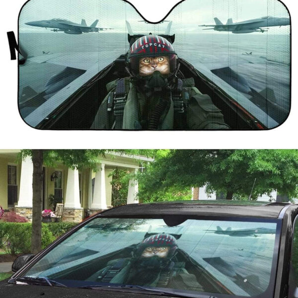 Custom Car Auto Sunshade Top Cat Top Gun MV-DT0201201 Auto Sunshade