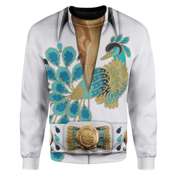 Cosplay Elvis Peacock Custom T-Shirts Hoodies Apparel CO-QM3001205 3D Custom Fleece Hoodies Long Sleeve S