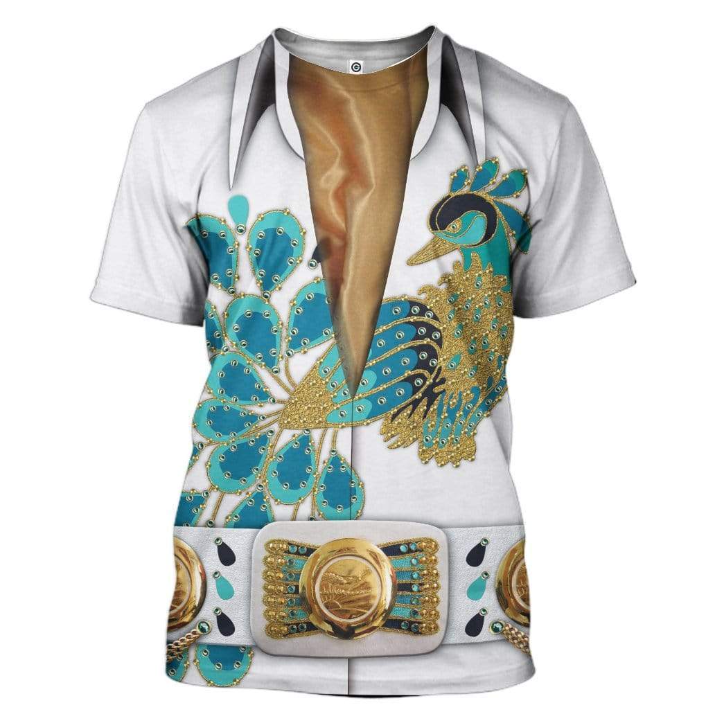 Cosplay Elvis Peacock Custom T-Shirts Hoodies Apparel CO-QM3001205 3D Custom Fleece Hoodies T-Shirt S