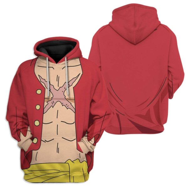 Cosplay Luffy One Piece Custom T-Shirts Hoodies Apparel CO-AT2612191 3D Custom Fleece Hoodies