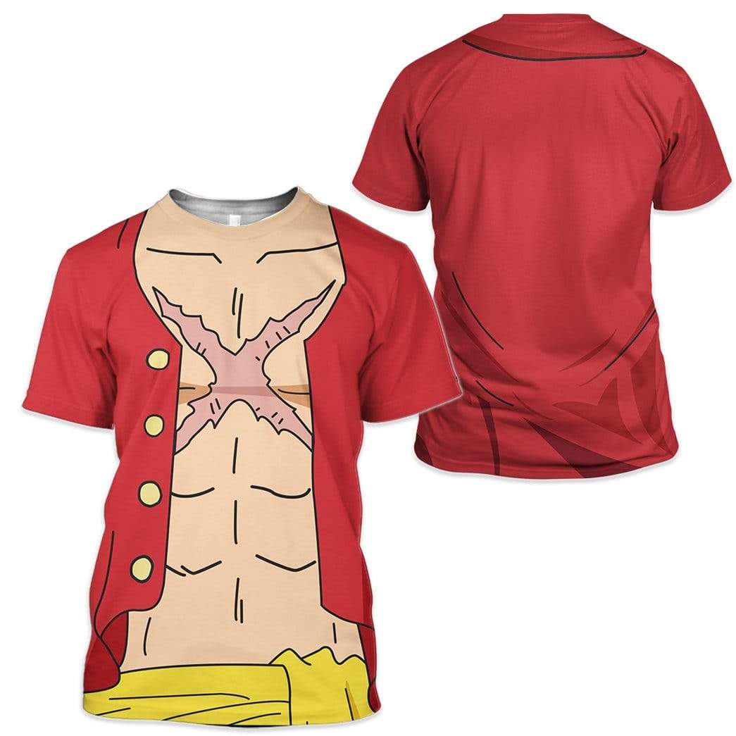 Cosplay Luffy One Piece Custom T-Shirts Hoodies Apparel CO-AT2612191 3D Custom Fleece Hoodies