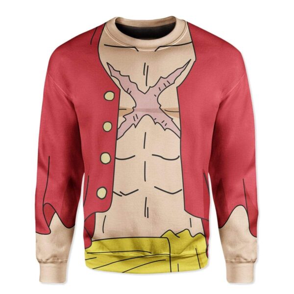 Cosplay Luffy One Piece Custom T-Shirts Hoodies Apparel CO-AT2612191 3D Custom Fleece Hoodies Long Sleeve S