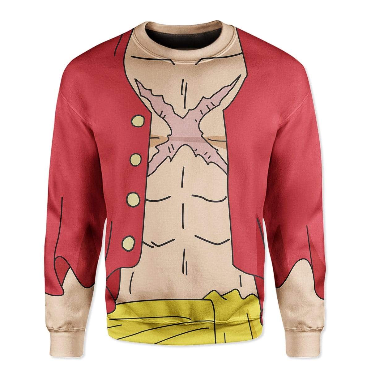 Cosplay Luffy One Piece Custom T-Shirts Hoodies Apparel CO-AT2612191 3D Custom Fleece Hoodies Long Sleeve S