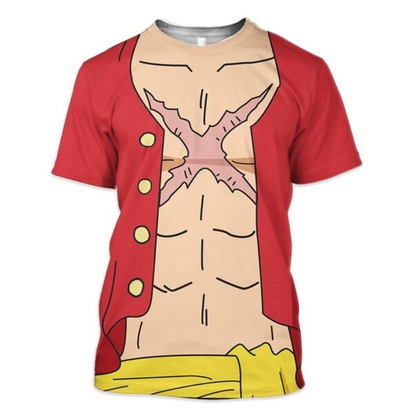 Cosplay Luffy One Piece Custom T-Shirts Hoodies Apparel CO-AT2612191 3D Custom Fleece Hoodies T-Shirt S