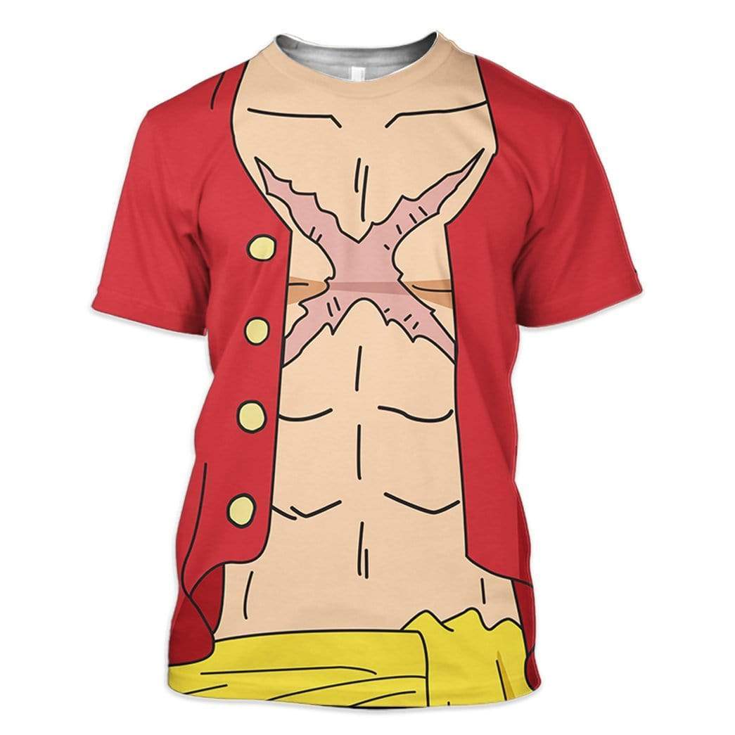 Cosplay Luffy One Piece Custom T-Shirts Hoodies Apparel CO-AT2612191 3D Custom Fleece Hoodies T-Shirt S