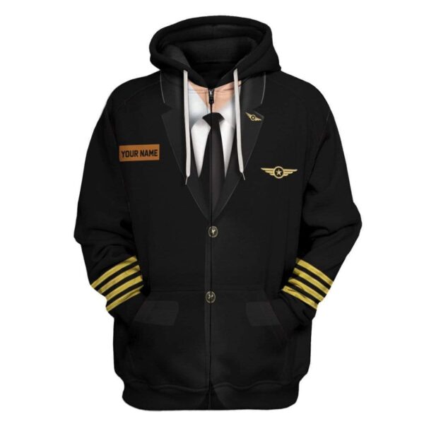 Cosplay Pilot Custom Name T-Shirts Hoodies Apparel CO-AT0601205 3D Custom Fleece Hoodies Zip Hoodie S 