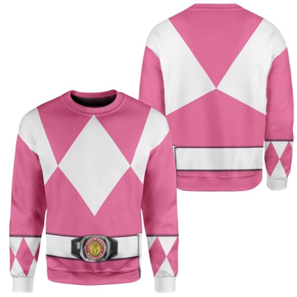 Cosplay Pink Power Ranger Custom T-Shirts Hoodies Apparel H01025 3D Custom Fleece Hoodies 