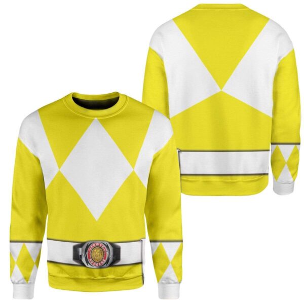 Cosplay Yellow Power Ranger Custom T-Shirts Hoodies Apparel HD-QM0102202 3D Custom Fleece Hoodies