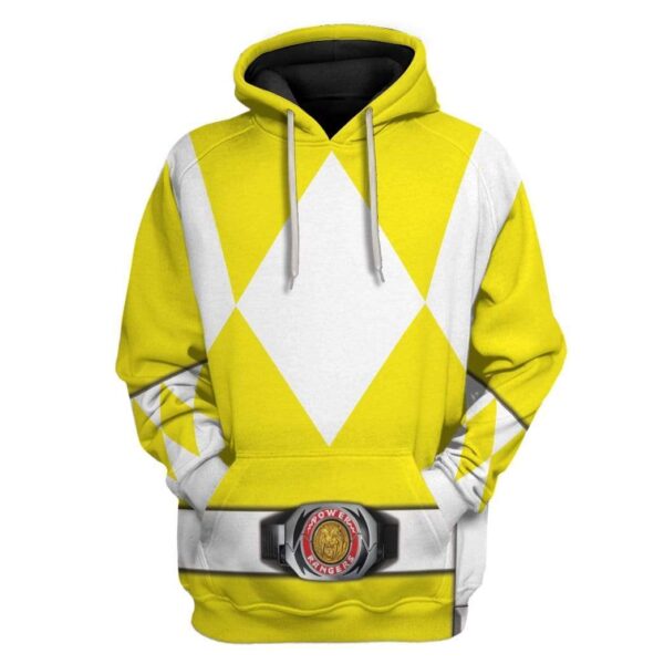 Cosplay Yellow Power Ranger Custom T-Shirts Hoodies Apparel HD-QM0102202 3D Custom Fleece Hoodies Hoodie S 