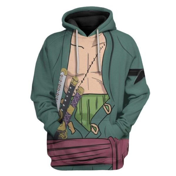 Cosplay Zoro One Piece Custom T-Shirts Hoodies Apparel CO-AT2612192 3D Custom Fleece Hoodies Hoodie S 