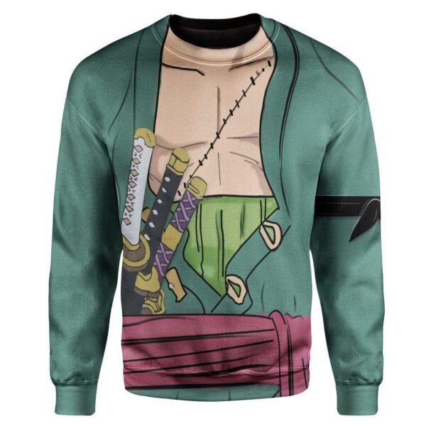 Cosplay Zoro One Piece Custom T-Shirts Hoodies Apparel CO-AT2612192 3D Custom Fleece Hoodies Long Sleeve S