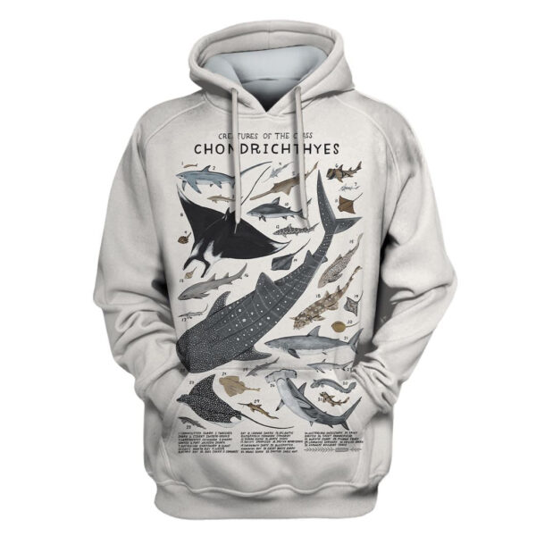 Creatures Of The Class Chondrichthyes Custom T-shirt - Hoodies Apparel HD-GH110516 3D Custom Fleece Hoodies Hoodie S 