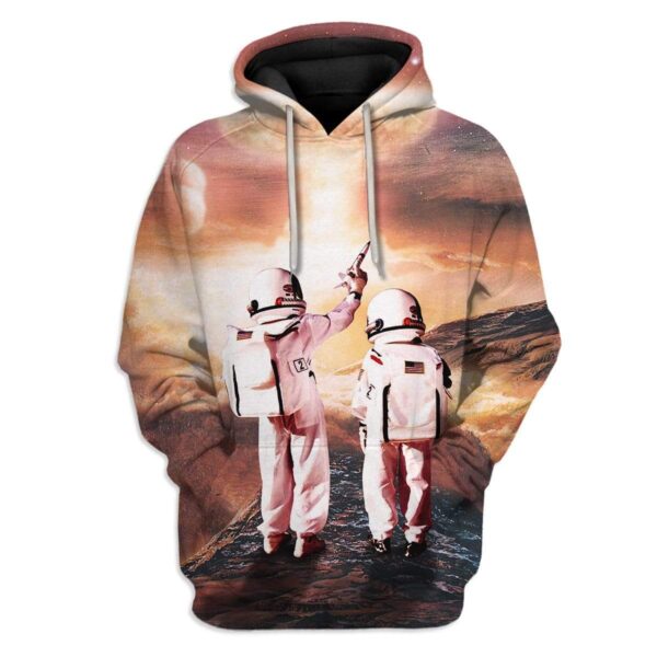 Custom Astronaut In Mars Apparel HD-GH2081927 3D Custom Fleece Hoodies Hoodie S 