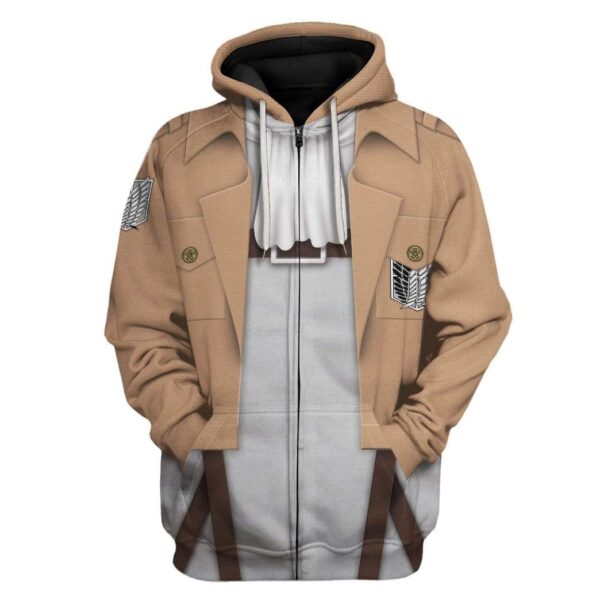 Custom Attack On Titan Custom T-Shirts Hoodies Apparel CO-QM30121912 3D Custom Fleece Hoodies Zip Hoodie S 