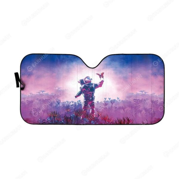 Custom Car Auto Sunshade Astronaut And Butterfly HD-AT0391916-SS Auto Sunshade 57''x27.5'' 