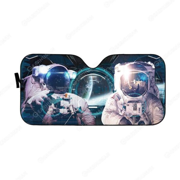 Custom Car Auto Sunshade Astronauts In The Spaceship HD-DT2181920-SS Auto Sunshade 57''x27.5''