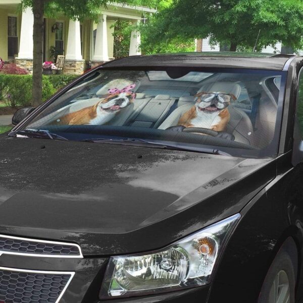 Custom Car Auto Sunshade Bulldog HD-GH1481904-SS Auto Sunshade