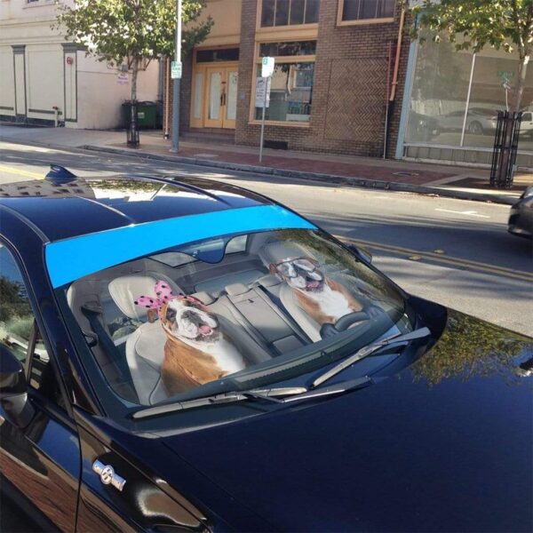 Custom Car Auto Sunshade Bulldog HD-GH1481904-SS Auto Sunshade 